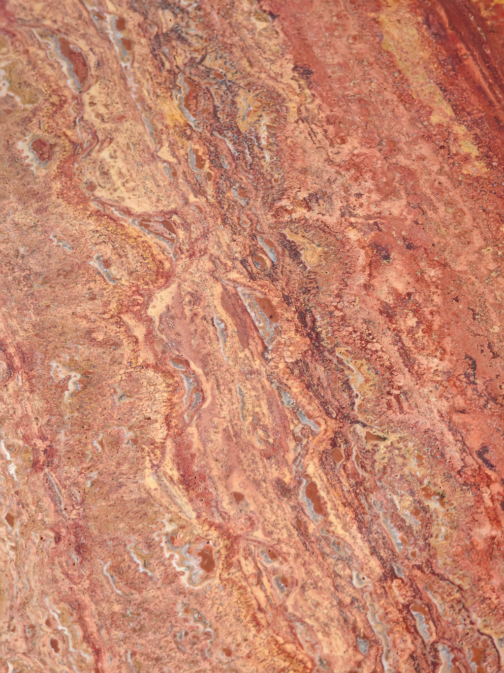 TRAVERTINE RED DINING TABLE