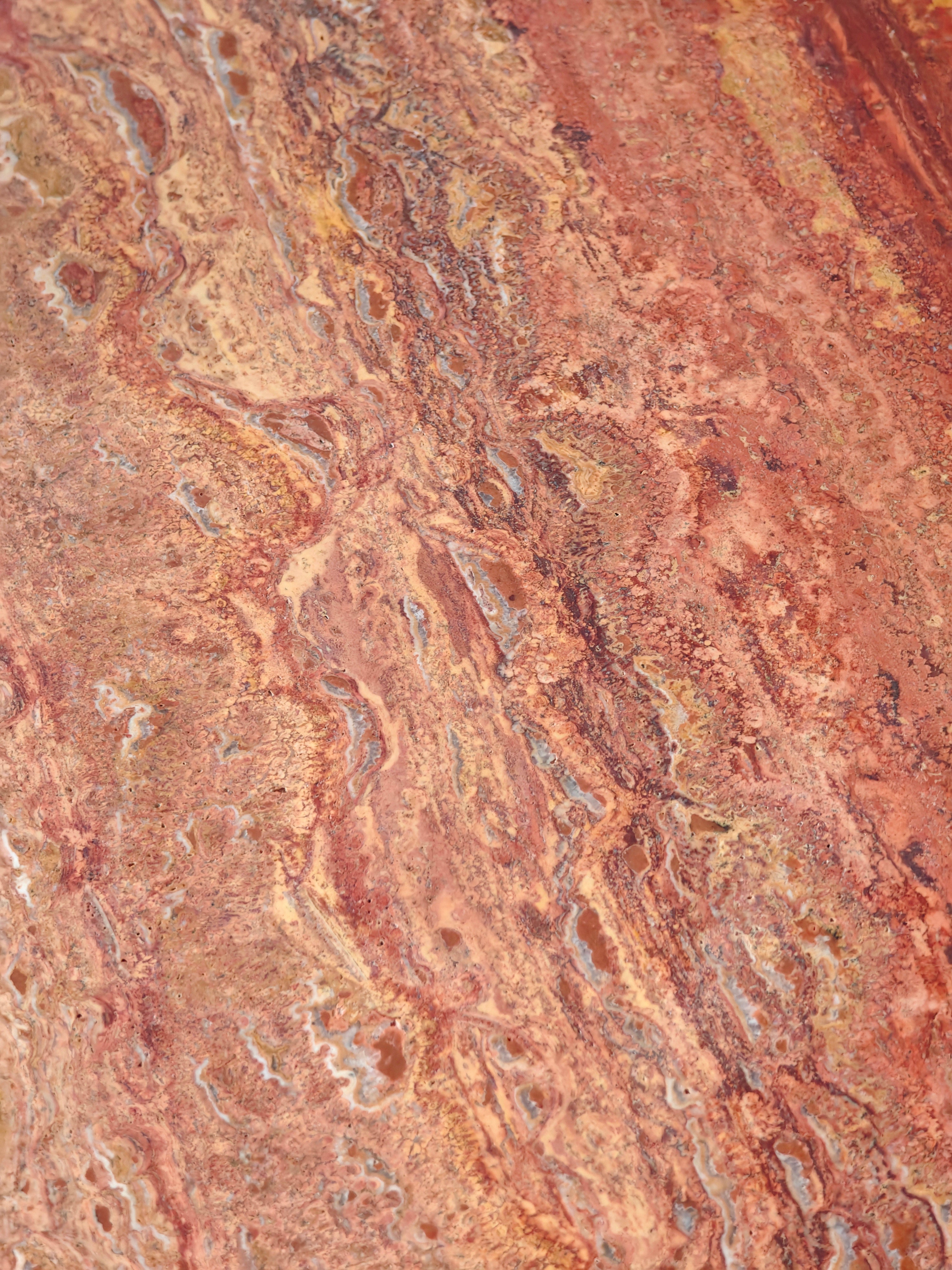TRAVERTINE RED DINING TABLE